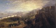 David Octavius Hill A View of Edinburgh from North of the Castle oil painting